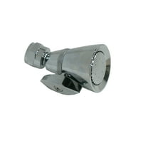 Chatham Brass 1-Spray Patterns with 2.5 GPM 1.75 in. Wall Mounted Fixed Shower Head with Canopy Handle in Chrome