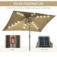 thumbnail image 4 of Outsunny Patio Umbrella Rectangle Outdoor Market Parasol (Light Coffee), 4 of 9