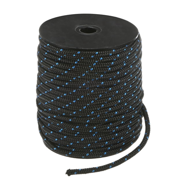 Cuerda de arranque de retroceso Uxcell 4mm 30m Cuerda de nylon para motosierra Negro Azul