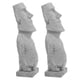thumbnail image 4 of ColoMX Estatua de Isla de Pascua, figura de cabeza de Moai para decoración de escritorio y estantería de jardín, escultura facial abstracta para decoración de mesa, 2 uds., 4 of 8