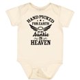 thumbnail image 3 of Inktastic Handpicked for Earth by My Auntie in Heaven with Angel Wings Boys or Girls Baby Bodysuit, 3 of 5