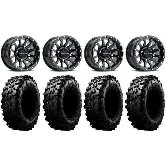 Raceline Trophy 15" Black Wheels 33" Carnivore Tires Polaris RZR XP 1000 / PRO XP / Ranger XP 900/1000