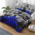 thumbnail image 2 of Yibo Red Rose Flower Valentine Love Duvet Cover - Premium Polyester Duvet Cover with Zipper Closure, 3 Piece Set, Includes 1 Duvet Cover and 2 Pillow Cases, No Comforter, 2 of 6