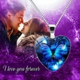 thumbnail image 3 of Jewelry VerPetridure Butterfly Heart Shaped Necklace Women’s Necklace Pendant Heart Design Gift Best, 3 of 5