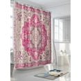 thumbnail image 5 of Boho Pink Waterproof Fabric Shower Curtain,Middle Century Boho Geometric Abstract Southwestern Shower Curtain for Bathroom Curtains Bathtubs Hotel Shower Curtains with 12 Hooks Standard 72x72, 5 of 6