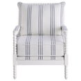 thumbnail image 3 of Blanchett Upholstered Bobbin Accent Chair White and Navy, 3 of 10