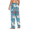 thumbnail image 6 of FREEAMG Marine White Whale Pajama Pants for Men, Men's Separate Bottoms, Pure Cotton Comfortable Lounge Pants for Men（397）, 6 of 7