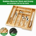 thumbnail image 5 of Bamboo Expandable Drawer Organizer, Silverware Organizer for Kitchen, Silverware, Cutlery and Drawers., 5 of 6