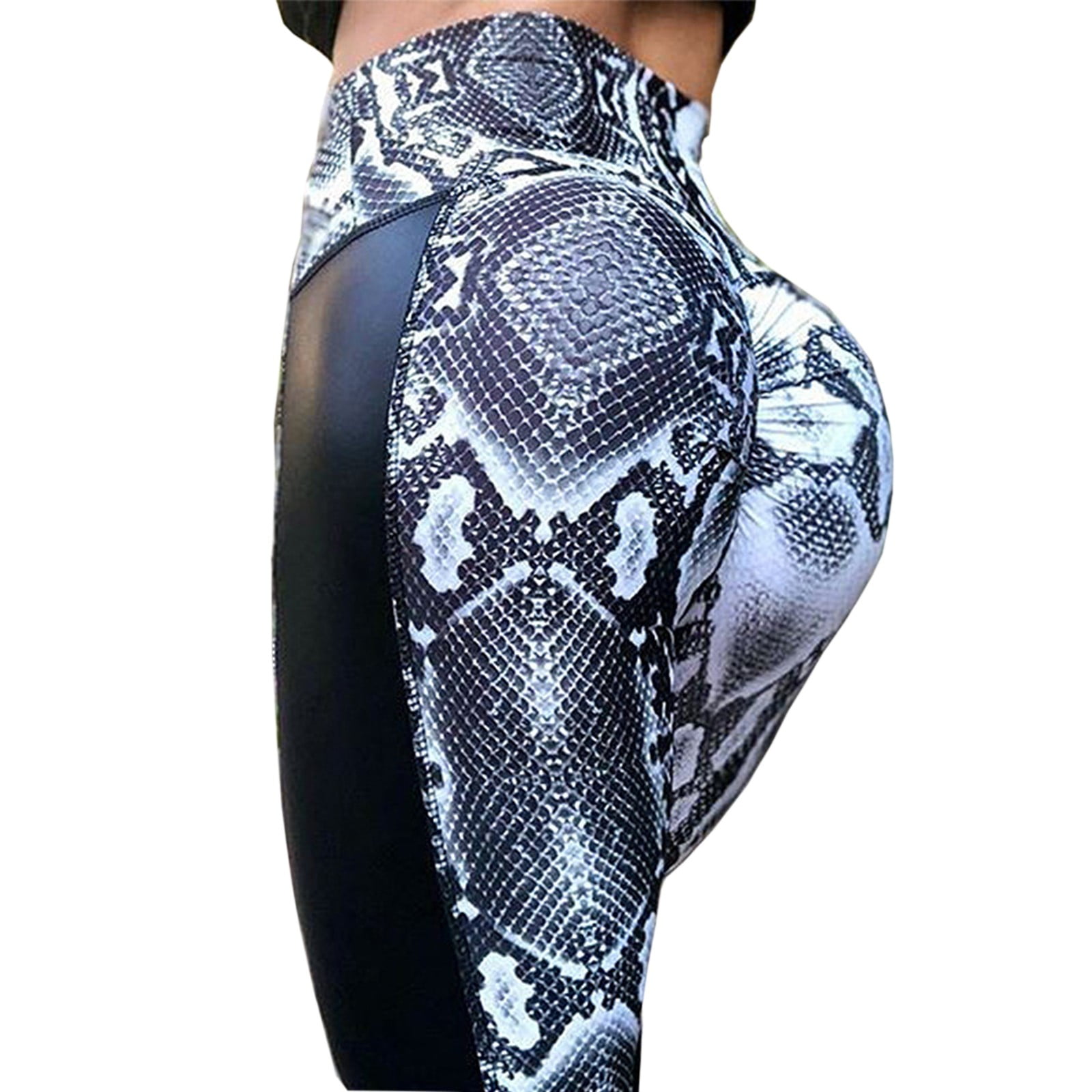 snake print yoga leggings
