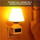 thumbnail image 5 of Injueey Reloj de luz nocturna, lámpara de pared para cabecera, luz nocturna blanca cálida con enchufe CN para pasillo, dormitorio, sala de Iluminación y accesorios Injueey HA021140-00, 5 of 6