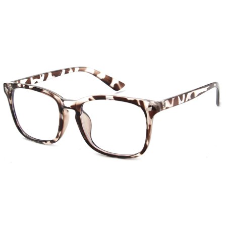 Zad Classic Blue Light Filter Horned Rimmed Glasses 56mm, Tortoise Shell