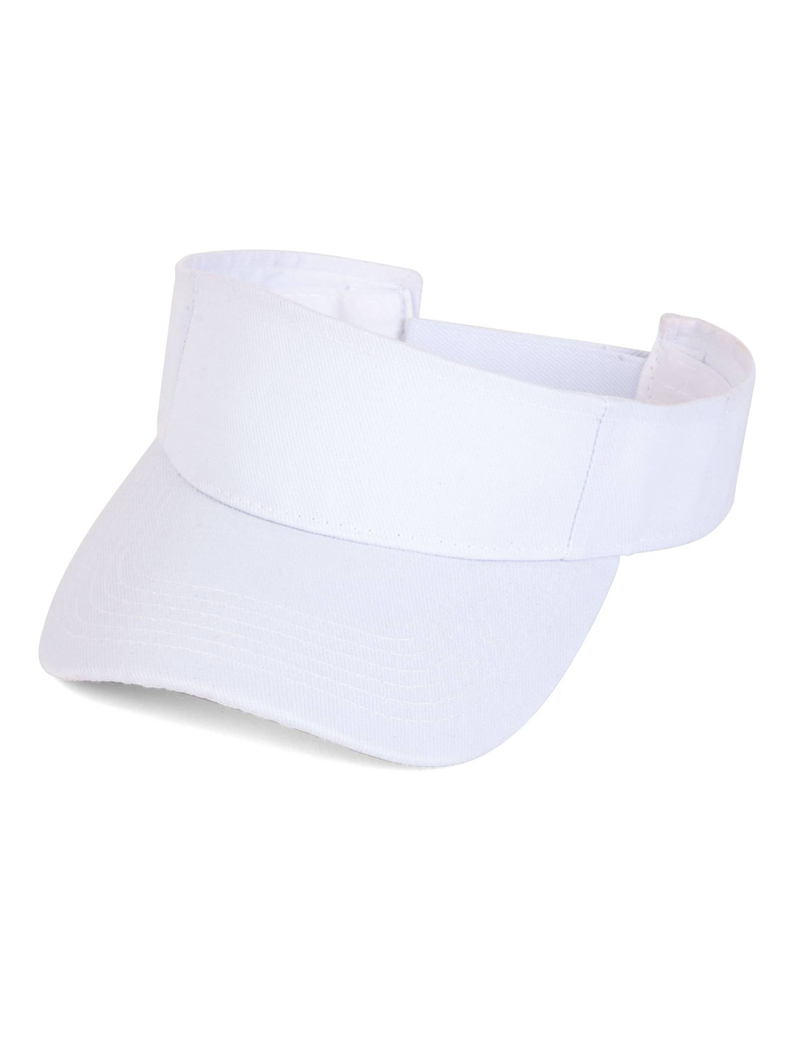 Summer Golf Solid White Adjustable Visor