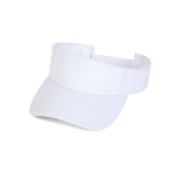Summer Golf Solid White Adjustable Visor