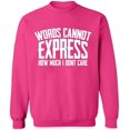thumbnail image 2 of OXI Crewneck Sweatshirt - Woros Cannot Express, Basic Casual Sweatshirts for Men's and Women Fleece Sweatshirt Long Sleeve - Heliconia Medium, 2 of 2