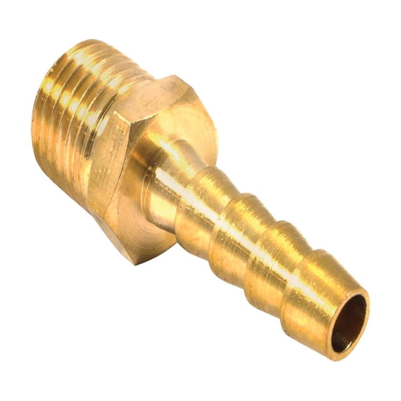 Forney Industries 1892702 Brass Air Hose, End 0.25 in. Male NPT x 0.25 in. Hose Barb