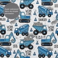 thumbnail image 3 of Rateoe Blue Excavator Shower Curtain - Fancy Bathroom Shower Curtain Sets - Waterproof Shower Curtain with Hooks with 12 Plastic Hooks 72x72 Inches, 3 of 5