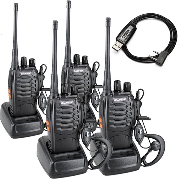Radio bidireccional BAOFENG BF-888S con linterna (paquete de 4)