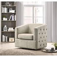 thumbnail image 2 of Claire SmartBuy Swivel Barrel Accent Chair Grey, 2 of 2