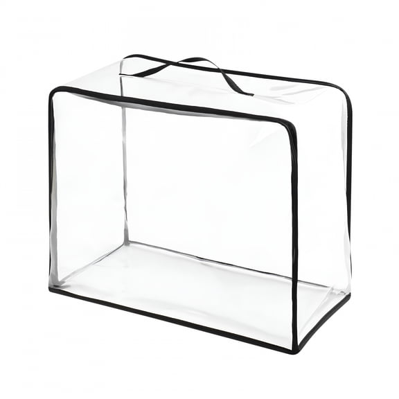 ACDANC Large Clear Travel Packing,Clear Vinyl Zippered Storage Bags See Through Moving Bag Plastic Storage Bags PVC Multipurpose Pouch with Handle