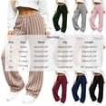 thumbnail image 5 of Lolmot Wide Leg Lounge Pants Women Fashion Ribbed Knit Loose Fit Sweat Pants with Drawstring Stretch Autumn Pajama Pants, 5 of 9