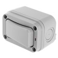 thumbnail image 4 of Interruptor de timbre impermeable para exteriores, resistente a la intemperie IP66, interruptor de luz para instalación en pared, color gris oscuro., 4 of 8