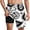 A02, variant on Turilly Mens Swim Trunks with Compression Liner Beach Shorts Hawaiian Style Casual Printed Drawstring Shorts with Pockets S