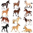 thumbnail image 1 of Wild Animal Horse Model Haflinger Clydesdale Pinto Lipizzan Pony Ranch Fairy Garden Miniature Decor Action Figure Figurine ToysOx-758 He Qiyong unisex, 1 of 1
