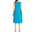thumbnail image 2 of 24/7 Comfort Apparel Women's Fit and Flare Midi Sleeveless Dress with Pocket Detail, 2 of 4