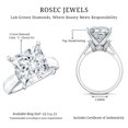 thumbnail image 6 of Rosec Jewels 5 Carat Lab Grown Diamond Solitaire Engagement Ring (IGI Certified, E-VS1 Quality) - Princess Cut Diamond Ring, 10K White Gold, US 3.50, 6 of 9