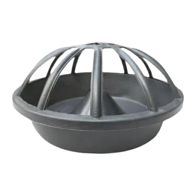 Comedero para pollos y gansos, portátil, para granja o jardín. Cubo para alimento de aves de corral. 12 hoyos