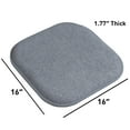 thumbnail image 4 of Alexis Memory Foam Indoor Non Slip Back 16" x 16" Universal Chair Pad Cushion, 6-Pack, Blue/Grey, 4 of 5