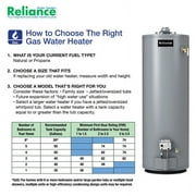 Reliance 6 40 POCT 58-1/4 40 Gallon Propane Water Heater