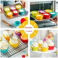 thumbnail image 3 of Paquete de 24 moldes de silicona antiadherentes para cupcakes, pasteles, gelatinas y muffins., 3 of 6