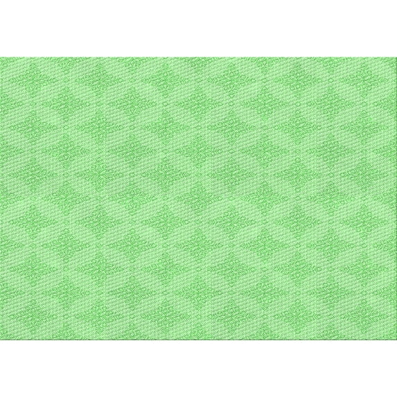 Ahgly Company Indoor Rectangle Patterned Stoplight Go Green Area Rugs, 7' x 10'
