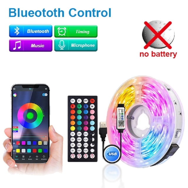 LED Strip Light RGB Color USB Tpae Bluetooth LED Strip Bedroom Decoration 5050 1m 2m 3m 4m 5m 10m 15m TV LED Backlight For Party