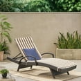 thumbnail image 2 of GDF Studio Olivia Outdoor Wicker Adjustable Chaise Lounge with Cushion, Multibrown and Brown and White, 2 of 11