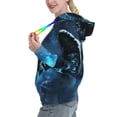 thumbnail image 2 of Kdxio Celestial Ram Night Sky Print Womens Oversized Hoodies Sweatshirts Hooded Pullover Tops Sweaters Casual-Small, 2 of 7