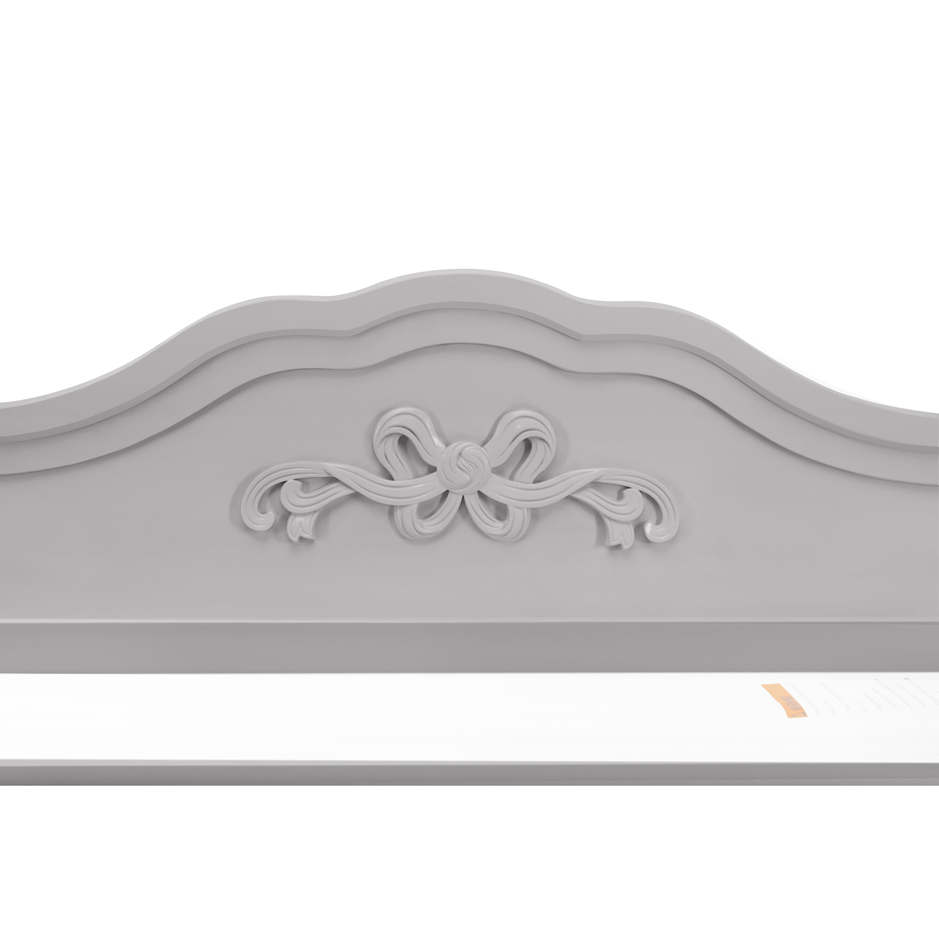 Dream On Me Jasmine Changing Table with Fixed Shelves, Platinum, 1" Mattress Pad, Safety Strap