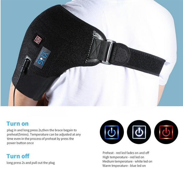 Heating Shoulder Brace Support Wrap Heated Pad Support Brace For
