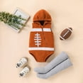 thumbnail image 2 of RMGVDSD Unisex Toddler Baby Halloween Outfits Boys Football Winter Thermal Romper Jumpsuit Hooded Sleeveless Bodysuit Playsuit Cute Baby Clothes Fashion Vintage 6-9 Months, 2 of 7