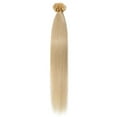 thumbnail image 2 of MY-LADY 100S Nail U Tip Fusion 100% Remy Human Hair Extensions Keratin Pre Bonded Hairpiece Straight 0.5g/s, #613 Bleach Blonde, 18inch, 2 of 10
