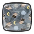 thumbnail image 1 of 4 Pcs Square Cabinet Handle Cupboard Knob Drawer Pulls Handle Cats Astronauts Helmets Drawer Knobs with Screws Furniture Decoration, 1 of 7