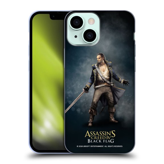 Head Case Designs Officially Licensed Assassin's Creed Black Flag Characters Benjamin Hornigold Soft Gel Case Compatible with Apple iPhone 13 Mini