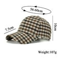 thumbnail image 3 of Unisex Plaid Print Baseball Cap, Thermal Lined Winter Snapback Hat with Breathable Mesh, Adjustable Warm Beanie for Sports, Beach and Hip Hop Fashion, 3 of 5