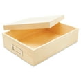 thumbnail image 3 of Shallow Wooden Box with Lid 12-3/8" x 8-13/16", Pack of 25 Unfinished Wooden Storage Boxes for Crafts and Home/Party Display, by Woodpeckers, 3 of 8