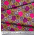 thumbnail image 3 of Soimoi Poly Georgette Fabric Flower Artistic Printed Craft Fabric by the Yard 42 Inch Wide, 3 of 3