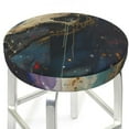 thumbnail image 3 of Zufioo Colorful Ink Cute Horse Print Round Bar Chair Cushion Cover, Elastic Round Stool Protector, Dustproof and Non-slip Bar Kitchen Restaurant Chair Mat-14 inch, 3 of 7