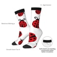 thumbnail image 4 of Sigee Fly Flying Ladybug for Contrast Design Soft Moisture-Wicking Socks Crew Casual Athletic Stretchy Loose Middle Tube Socks, 4 of 6