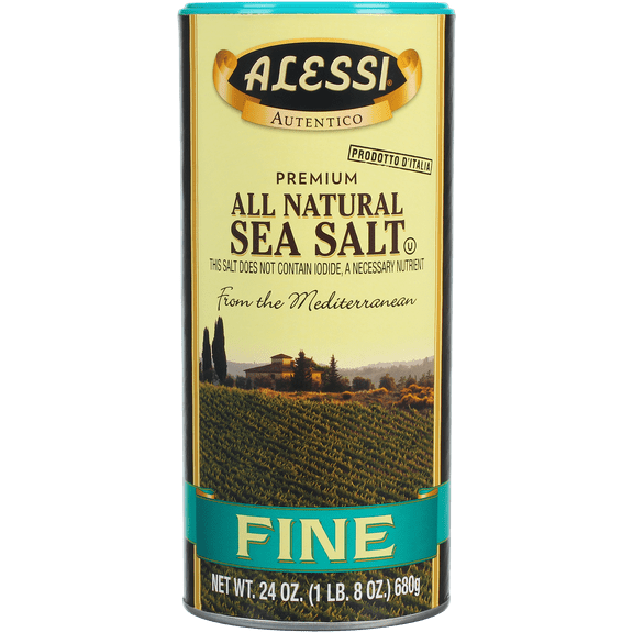 Alessi Fine Sea Salt, 24 oz Can