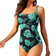 thumbnail image 1 of PEASKJP Maillots de Bain une Pièce pour Femmes UPF 50+ Protection Solaire, Vert m, 1 of 4